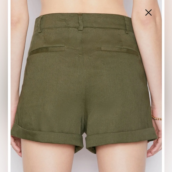 FRAME Linen Blend Shorts SZ 12 - Picture 2 of 6